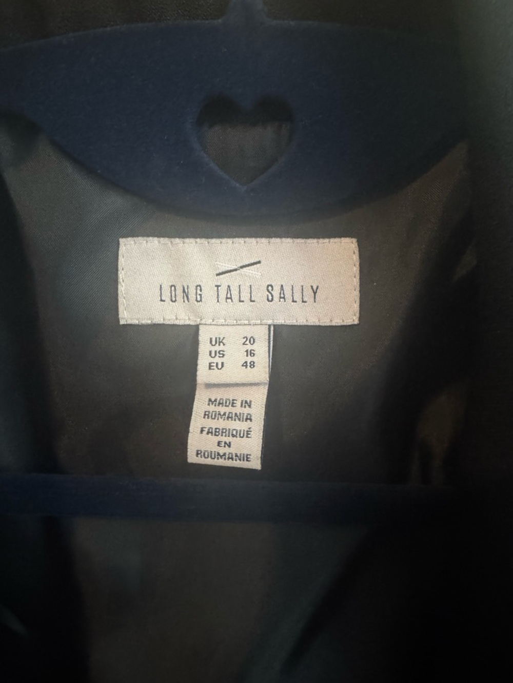 long tall sally Black Satin-Trim Blazer Dress Sz 16 - Picture 6 of 7
